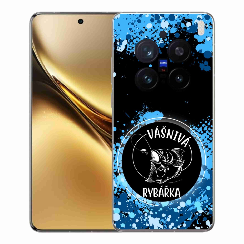 Gelový kryt mmCase na Vivo X200 Pro 5G - vášnivá rybářka černé pozadí