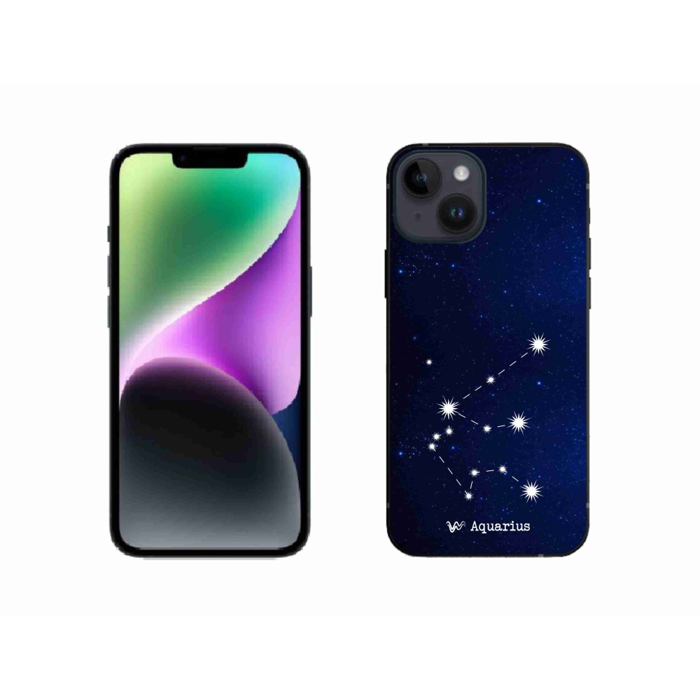 Gelový kryt mmCase na iPhone 14 - souhvězdí Vodnáře