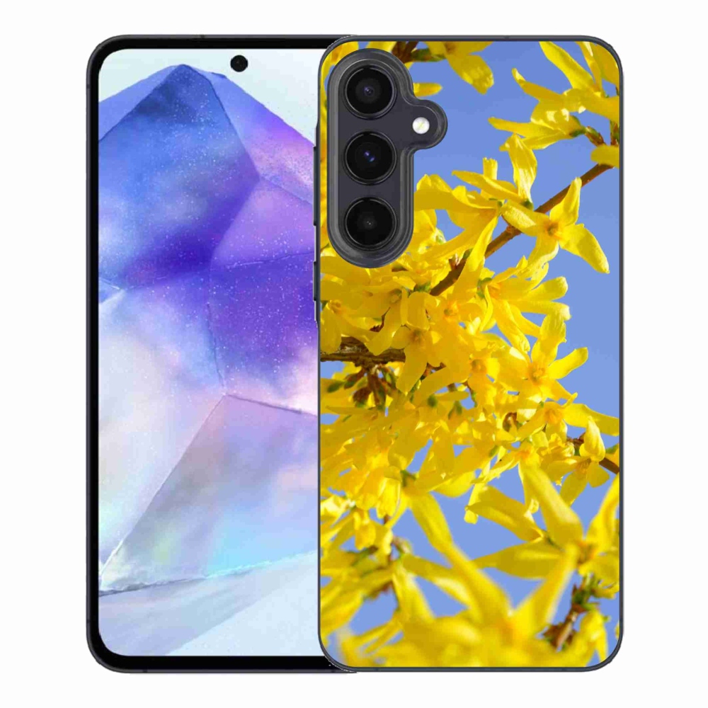 Gelový kryt mmCase na Samsung Galaxy A55 5G - žluté květy