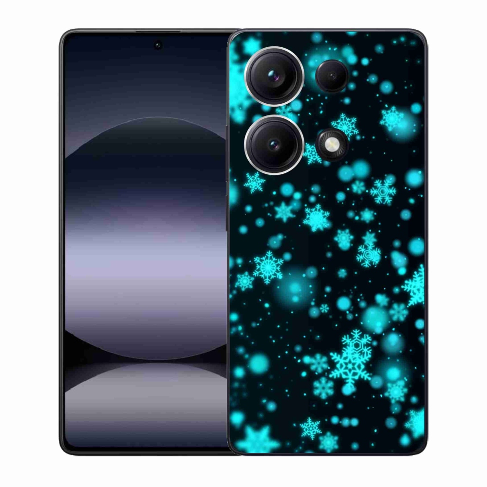 Gelový kryt mmCase na Xiaomi Redmi Note 14S - sněhové vločky 1