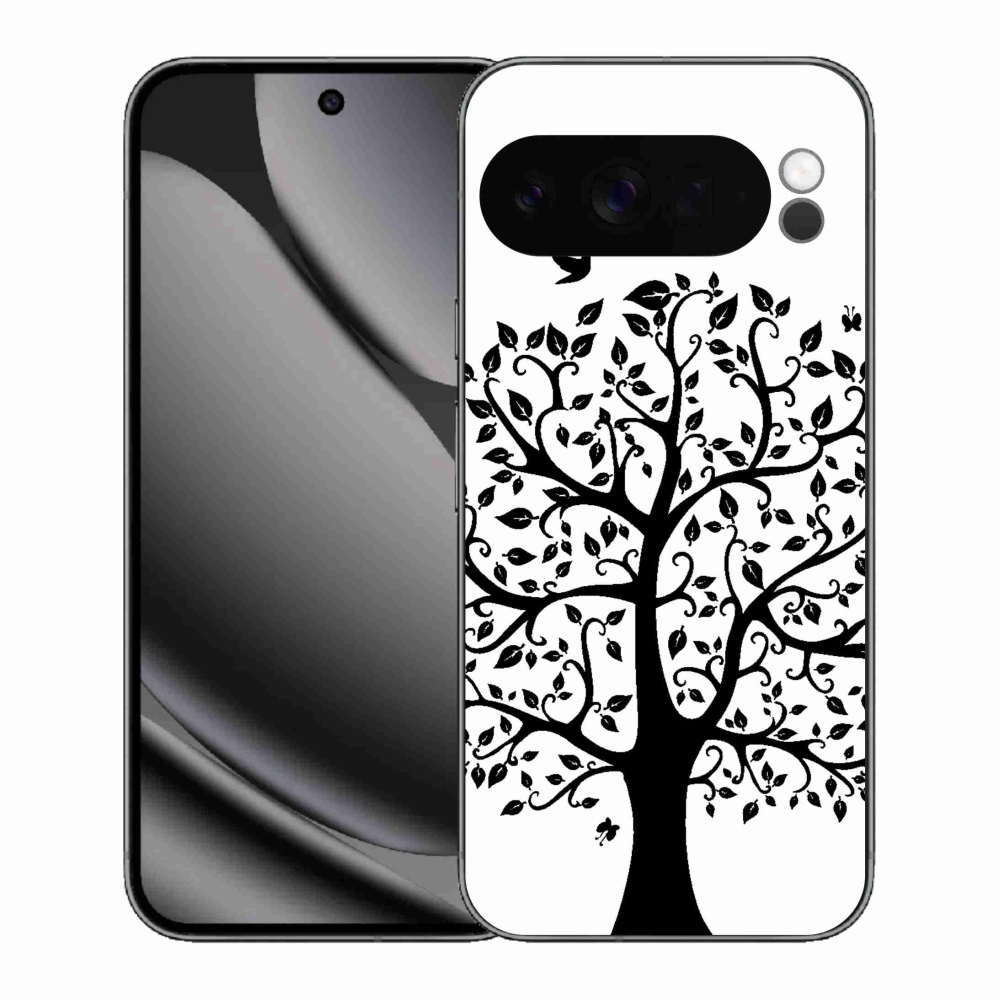 Gelový kryt mmCase na Google Pixel 10 Pro XL - černobílý strom