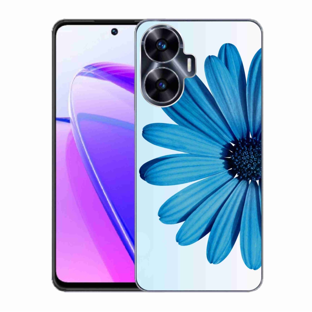Gelový obal mmCase na Realme C55 - modrá kopretina