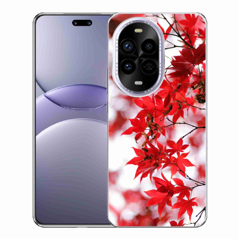 Gelový kryt mmCase na Huawei Nova 13 Pro 5G - červené listy