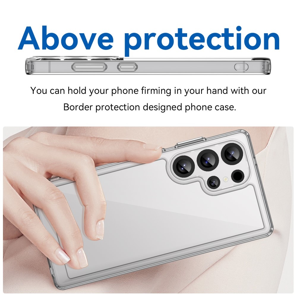 Gelový obal s pevnými zády na Samsung Galaxy S25 Ultra - průhledný