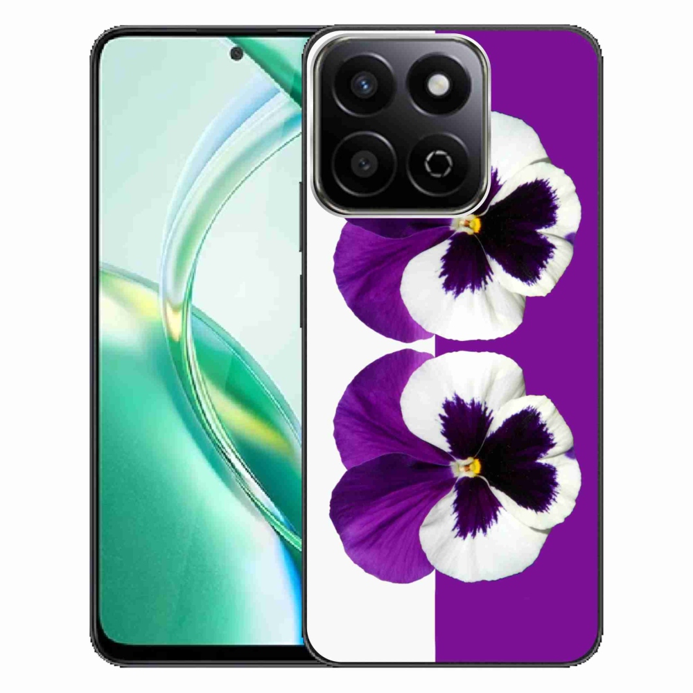 Gelový kryt mmCase na Honor 200 Smart 5G - fialovobílý květ