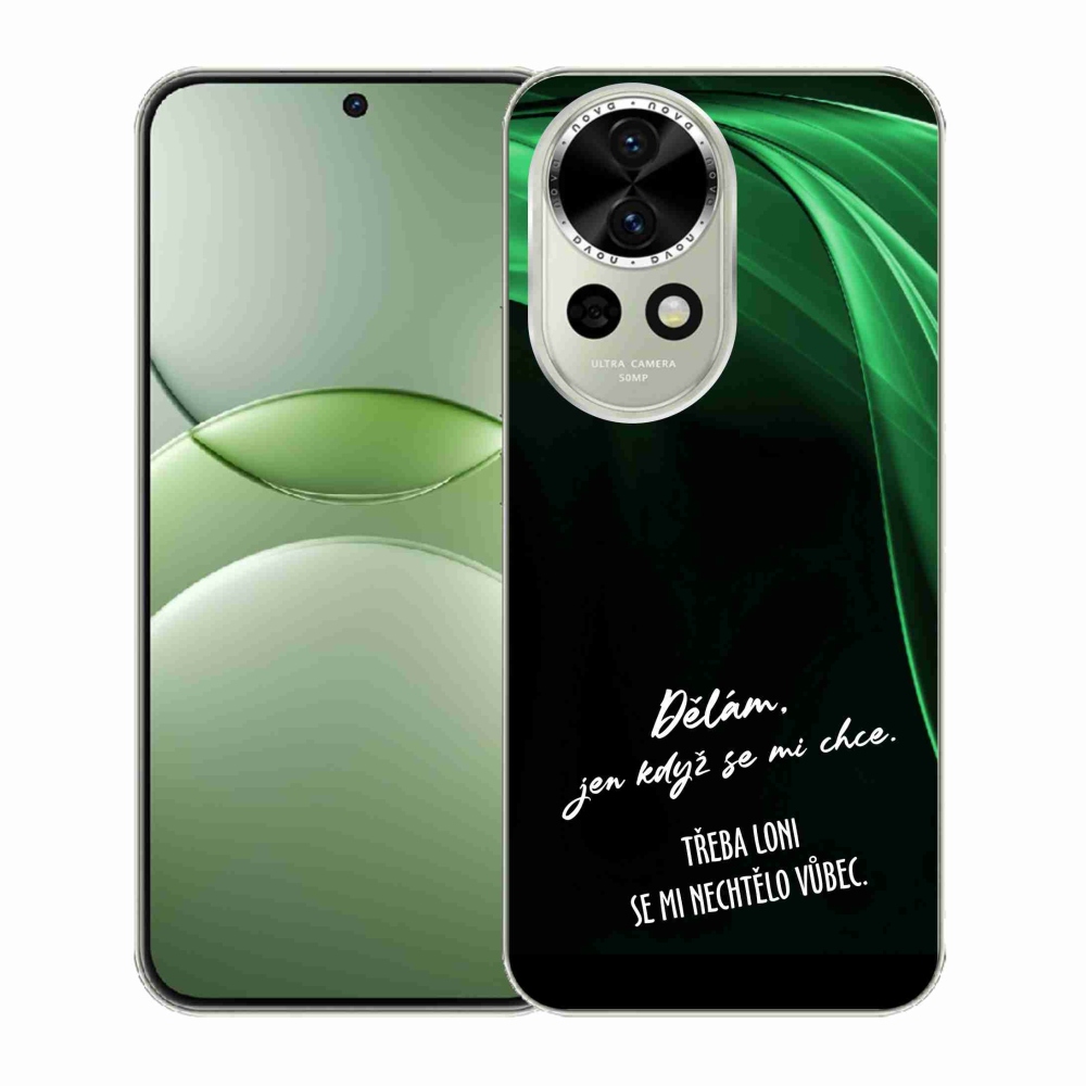 Gelový kryt mmCase na Huawei Nova 13 5G - vtipný text 12 černé pozadí