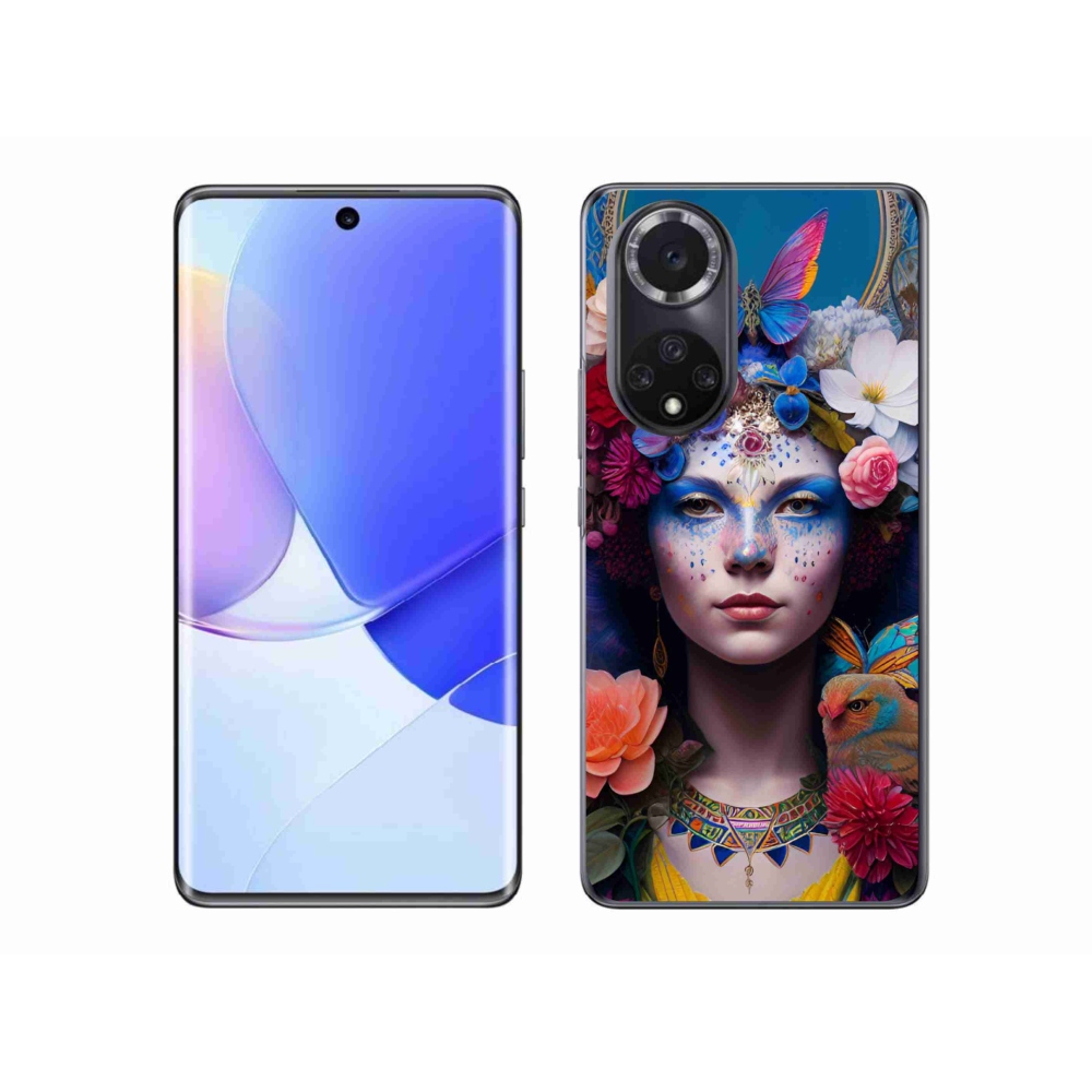 Gelový kryt mmCase na Honor 50 - žena s květinami