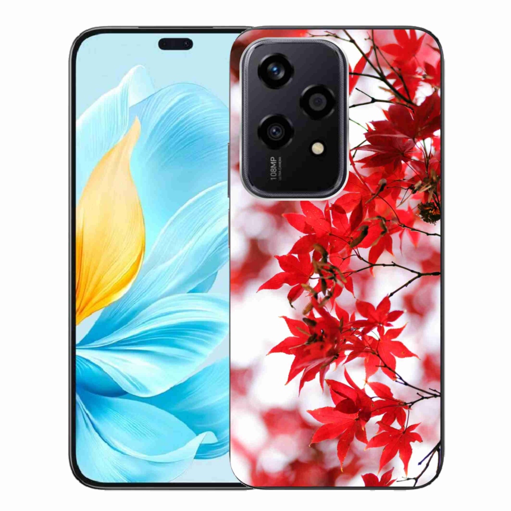 Gelový kryt mmCase na Honor 200 Lite 5G - červené listy