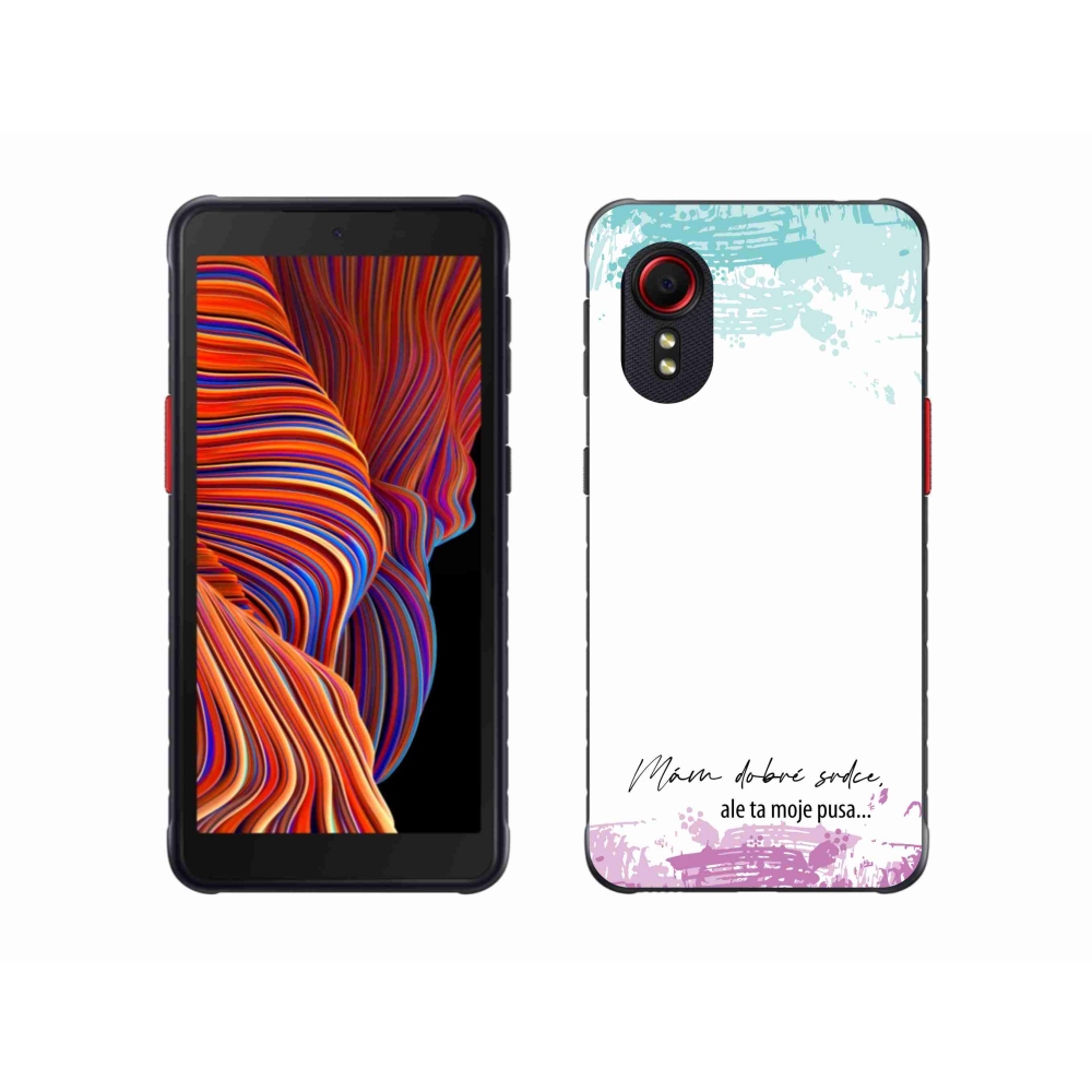 Gelový kryt mmCase na Samsung Galaxy Xcover 5 - vtipný text 3 bílé pozadí