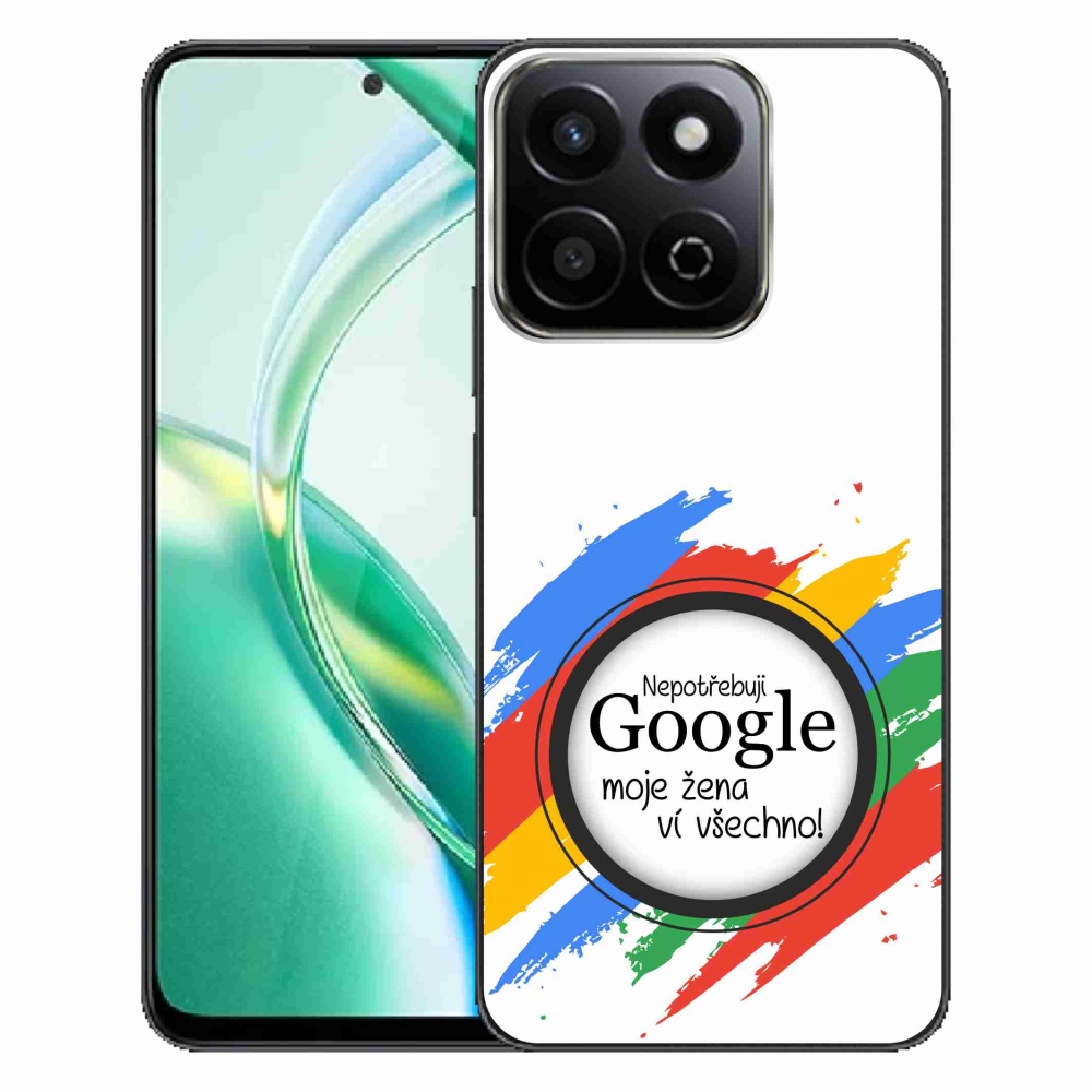 Gelový kryt mmCase na Honor 200 Smart 5G - žena ví všechno bílé pozadí