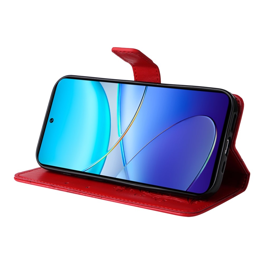 Big Butterfly knížkové pouzdro na Vivo V40 SE 4G/5G - červené
