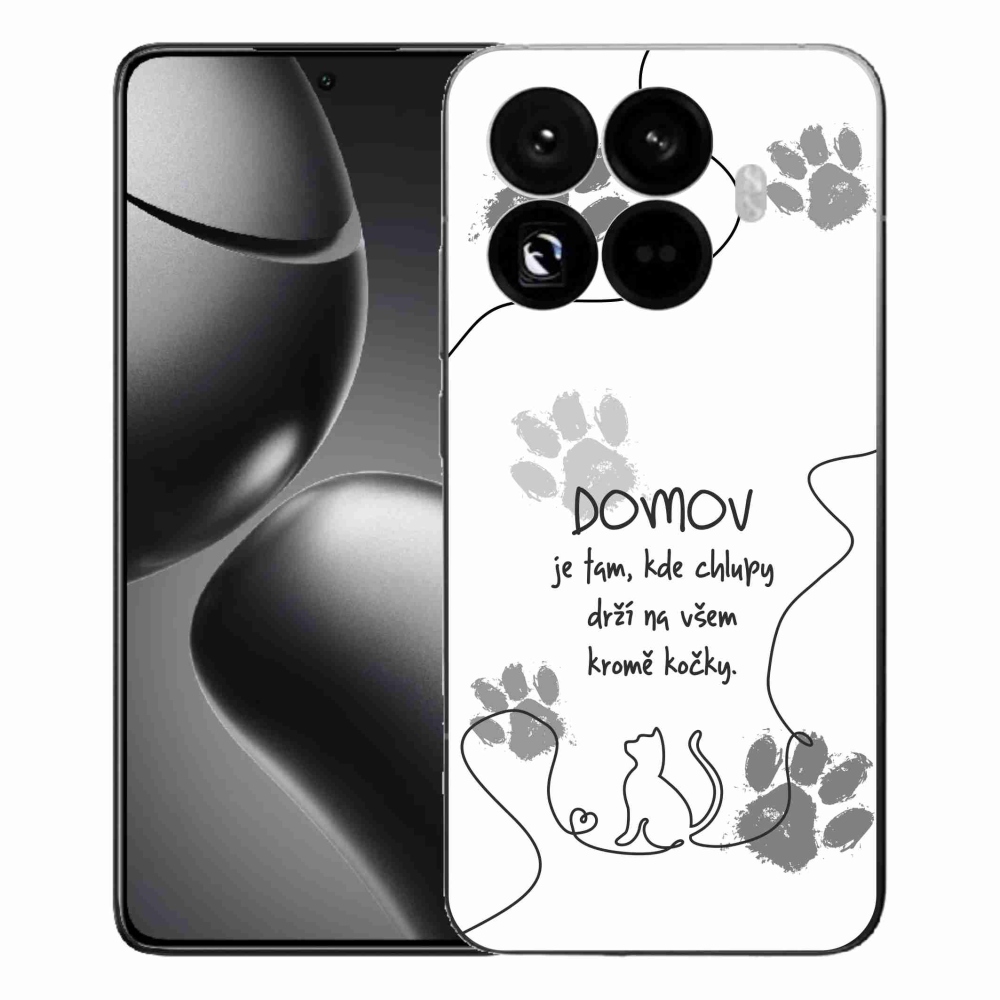 Gelový kryt mmCase na Xiaomi 15T Pro - kočičí motiv bílé pozadí