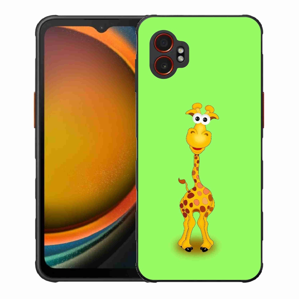 Gelový kryt mmCase na Samsung Galaxy Xcover 7 Pro - kreslená žirafa