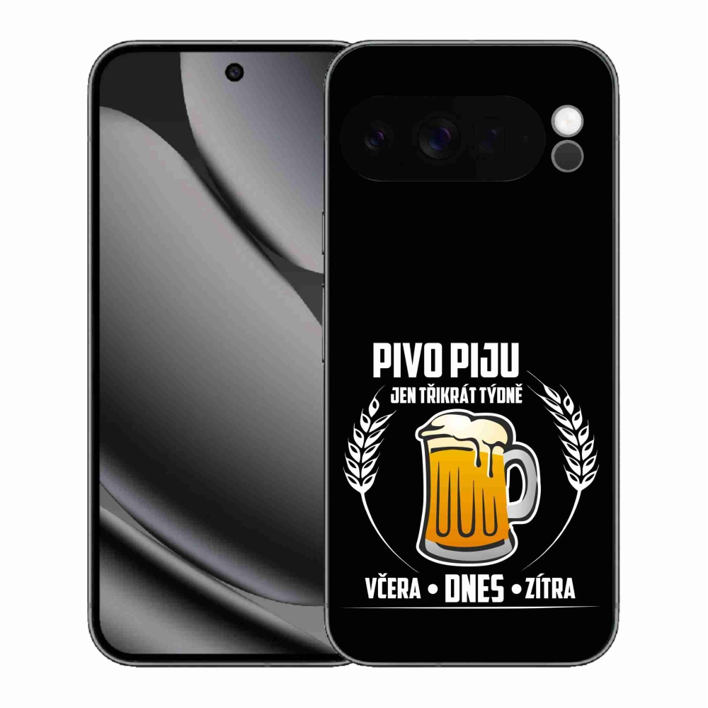 Gelový kryt mmCase na Google Pixel 10 Pro XL - pivní motiv černé pozadí