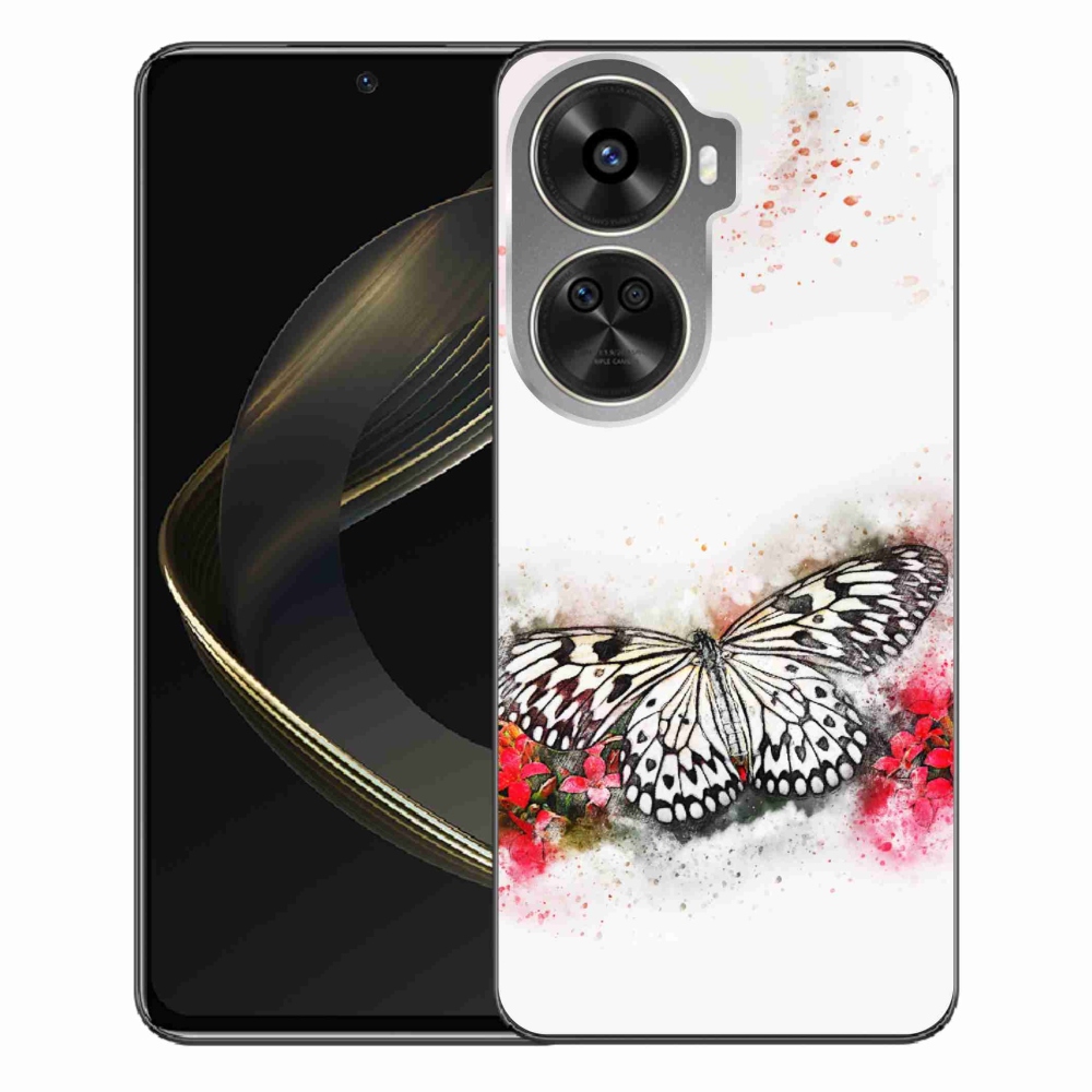 Gelový kryt mmCase na Huawei Nova 12 SE - černobílý motýl
