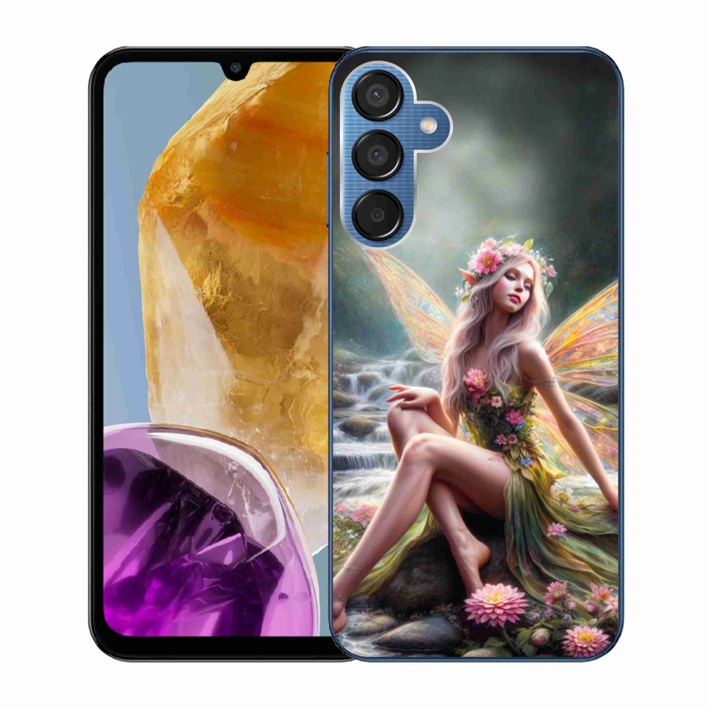 Gelový kryt mmCase na Samsung Galaxy M15 5G - motýlí žena 1