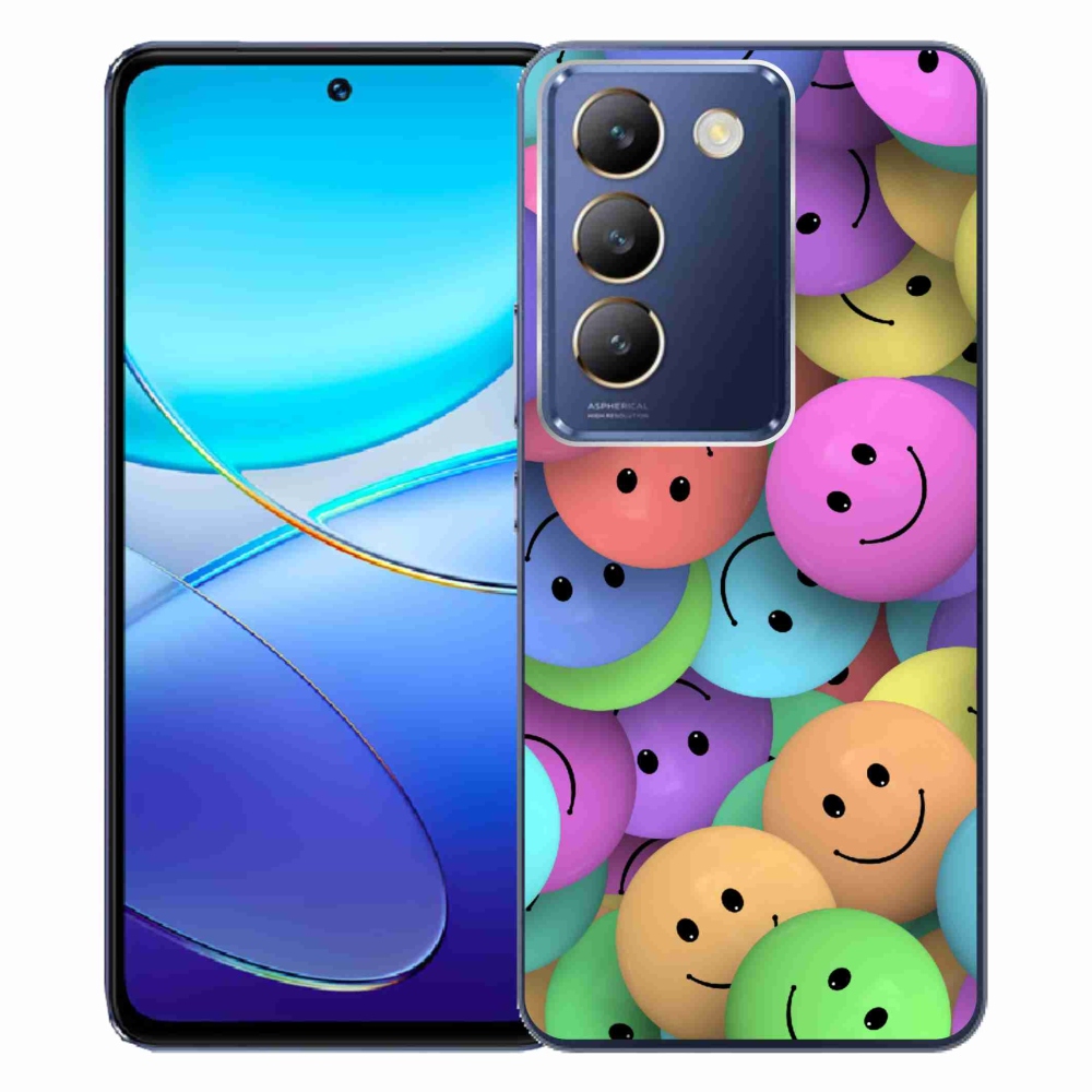 Gelový kryt mmCase na Vivo V40 SE 4G/5G - barevní smajlíci