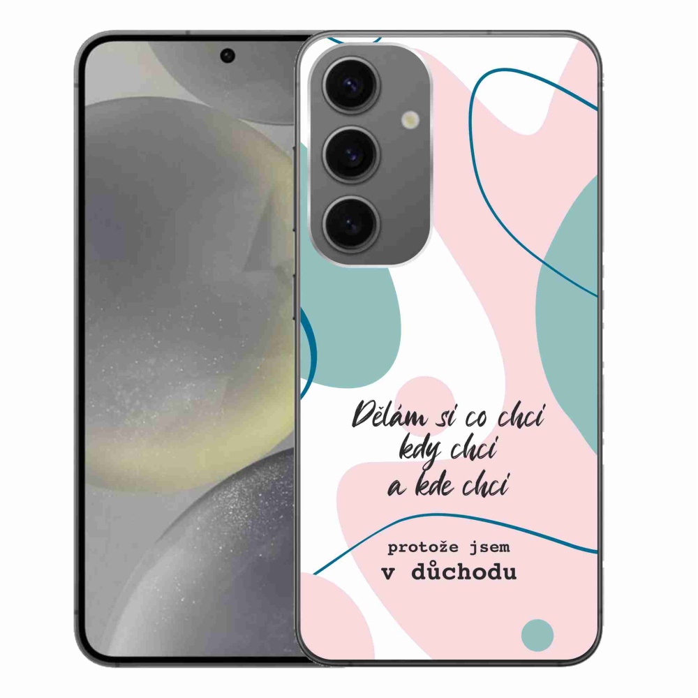 Gelový kryt mmCase na Samsung Galaxy S24+ - vtipný text 10 bílé pozadí