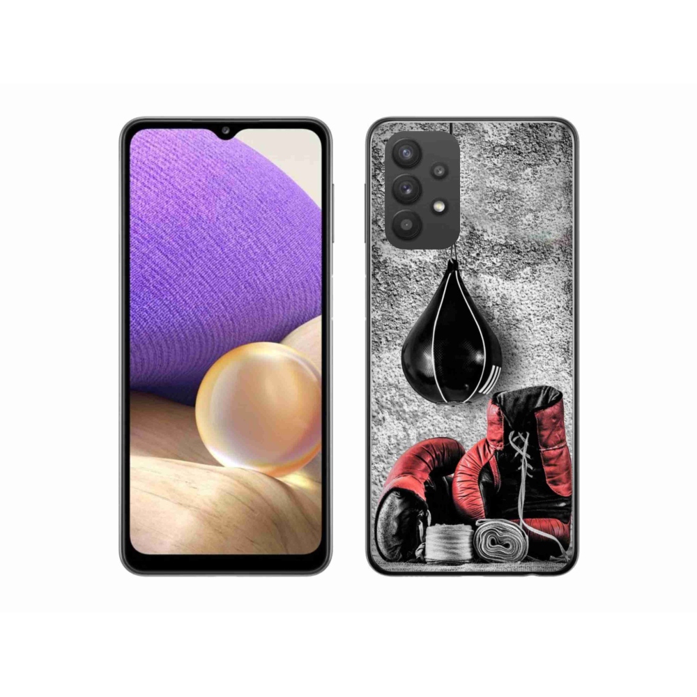 Gelový kryt mmCase na Samsung Galaxy A32 5G - boxovací pytel a rukavice