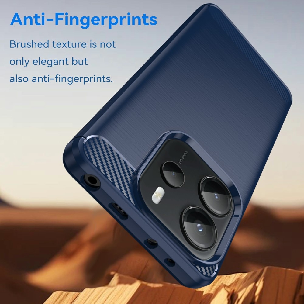 Carbon odolný gelový obal na Xiaomi Redmi Note 14 - modrý
