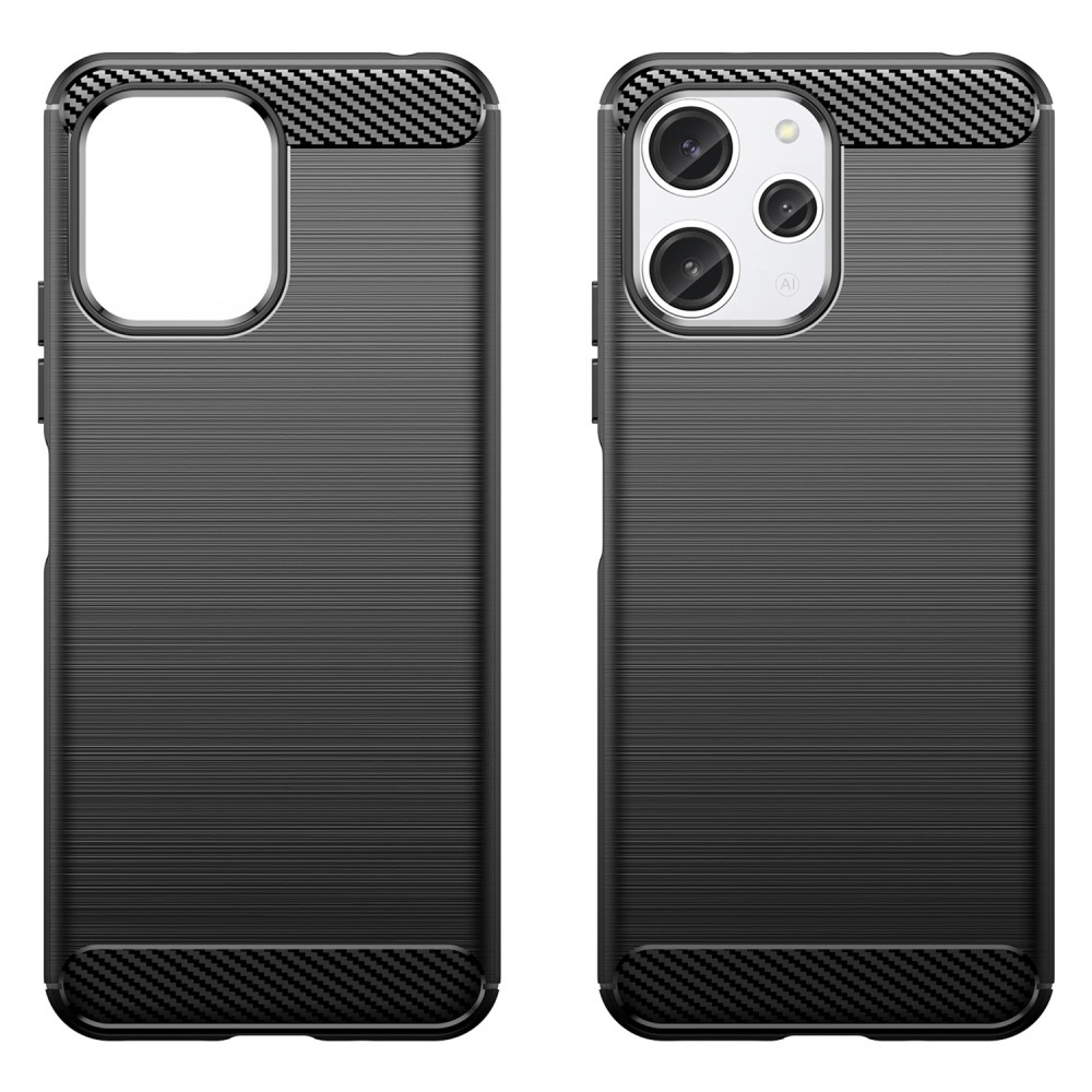 Carbon odolný gelový obal na Xiaomi Redmi 12 4G/5G - černý