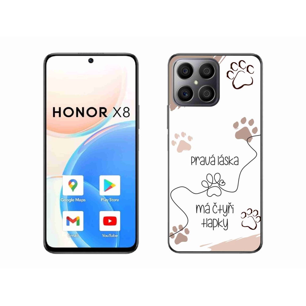 Gelový kryt mmCase na Honor X8 4G - psí motiv 1 bílé pozadí