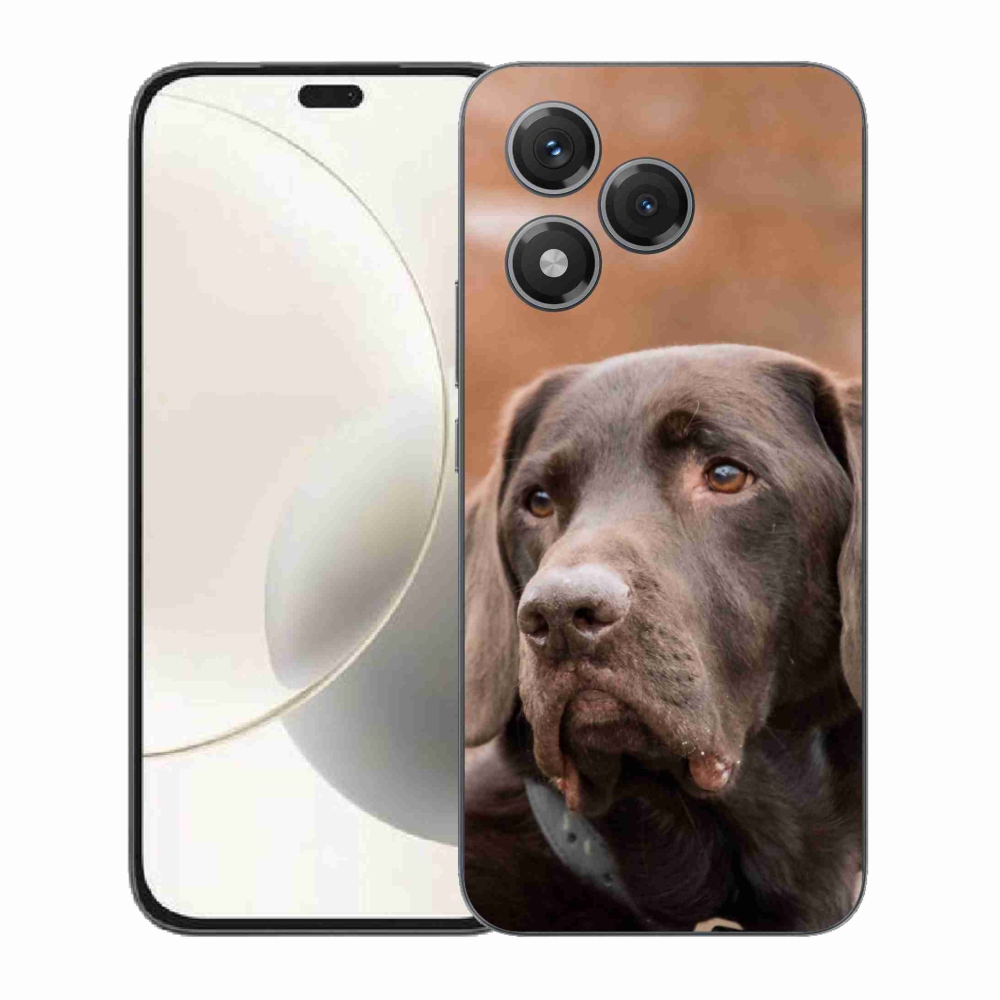 Gelový kryt mmCase na Honor 400 Lite - hnědý labrador