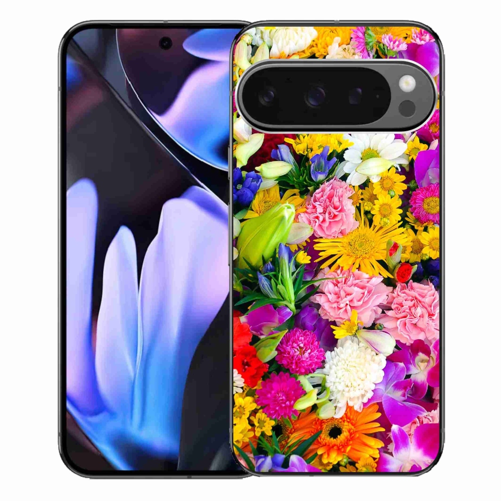 Gelový kryt mmCase na Google Pixel 9 Pro XL - květiny 12