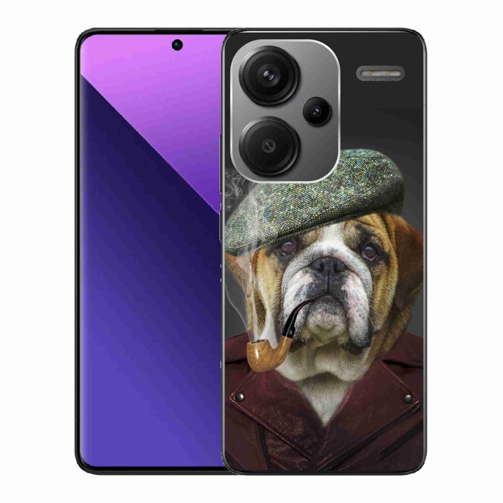 Gelový kryt mmCase na Xiaomi Redmi Note 13 Pro+ 5G - pes s fajfkou
