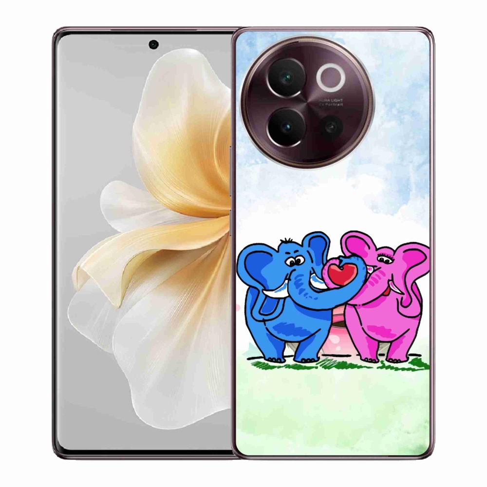 Gelový kryt mmCase na Vivo V40 Lite 5G - zamilovaní sloni