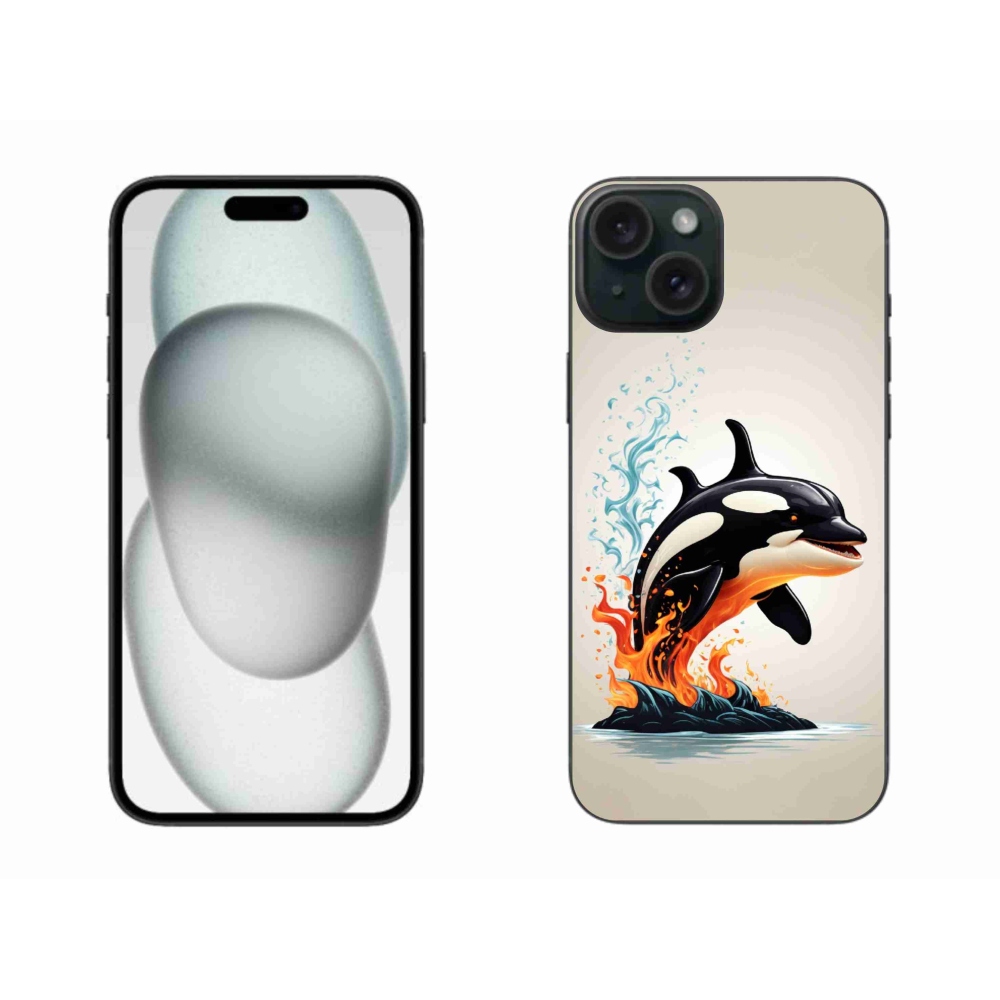 Gelový kryt mmCase na iPhone 15 Plus - kosatka