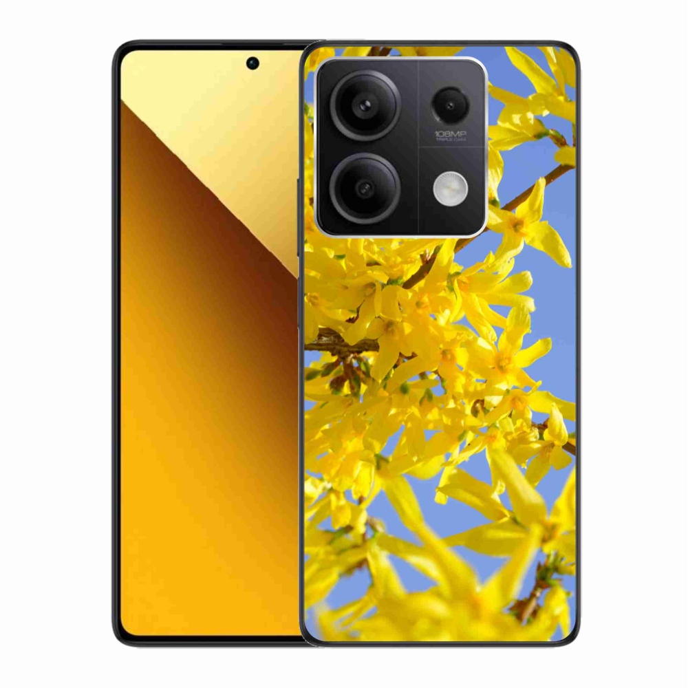 Gelový kryt mmCase na Xiaomi Redmi Note 13 5G - žluté květy