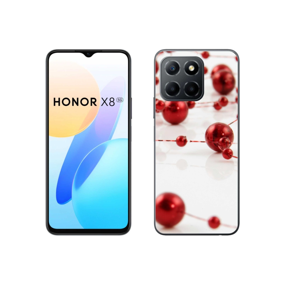 Gelový kryt mmCase na Honor X8 5G/70 Lite 5G - vánoční řetěz
