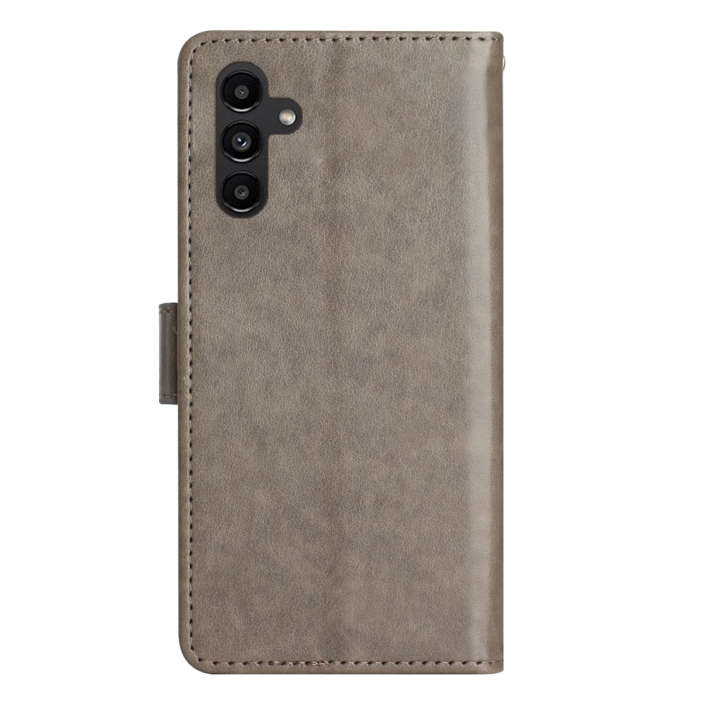 Flowers knížkové pouzdro na Samsung Galaxy A05s - šedé