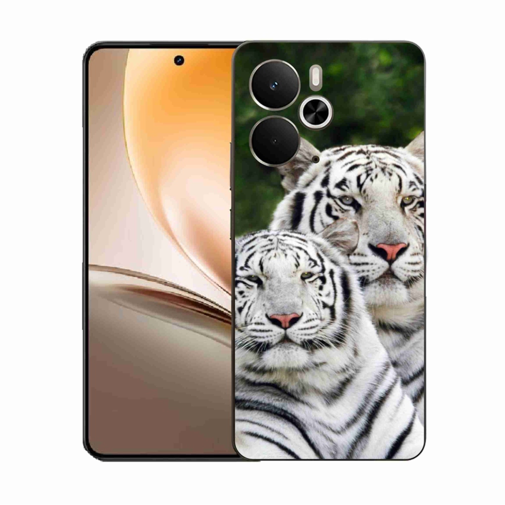 Gelový kryt mmCase na Realme 14 5G - bílí tygři