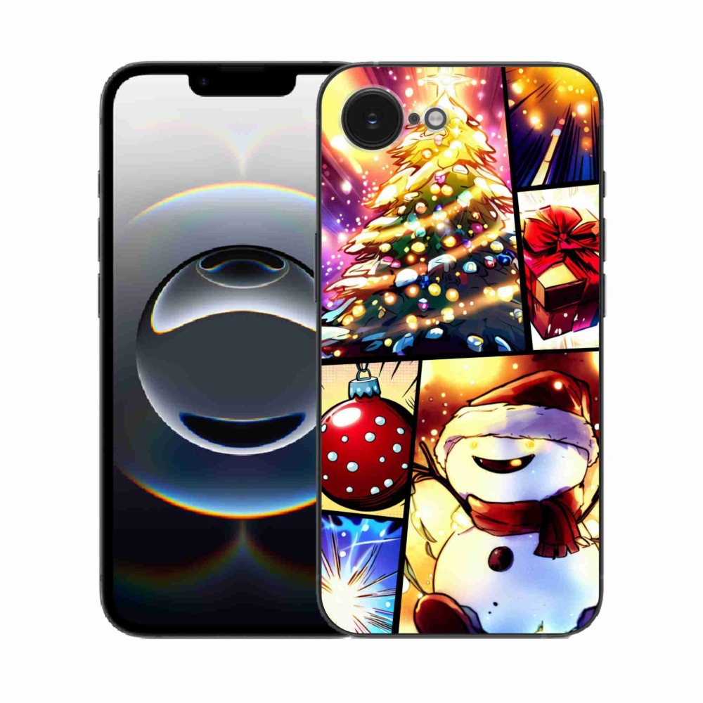 Gelový kryt mmCase na iPhone 16e - vánoční motivy 1