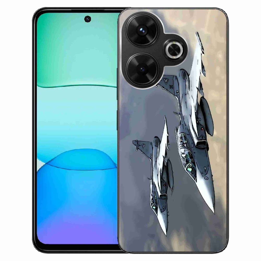 Gelový kryt mmCase na Xiaomi Redmi 13 4G/Poco M6 4G - stíhačky