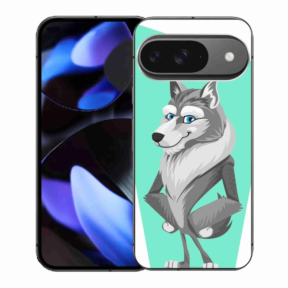 Gelový kryt mmCase na Google Pixel 9/9 Pro - kreslený vlk