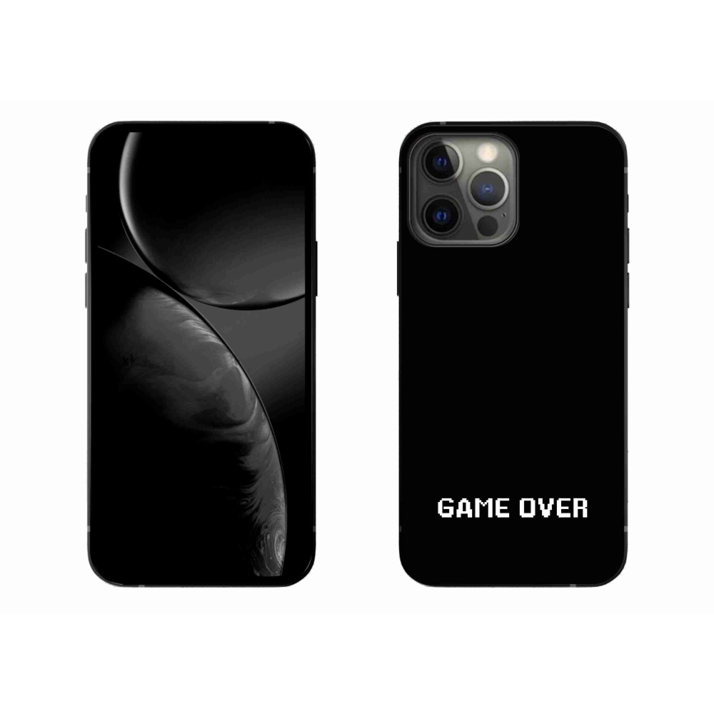 Gelový kryt mmCase na iPhone 13 Pro Max 6.7 - game over černé pozadí