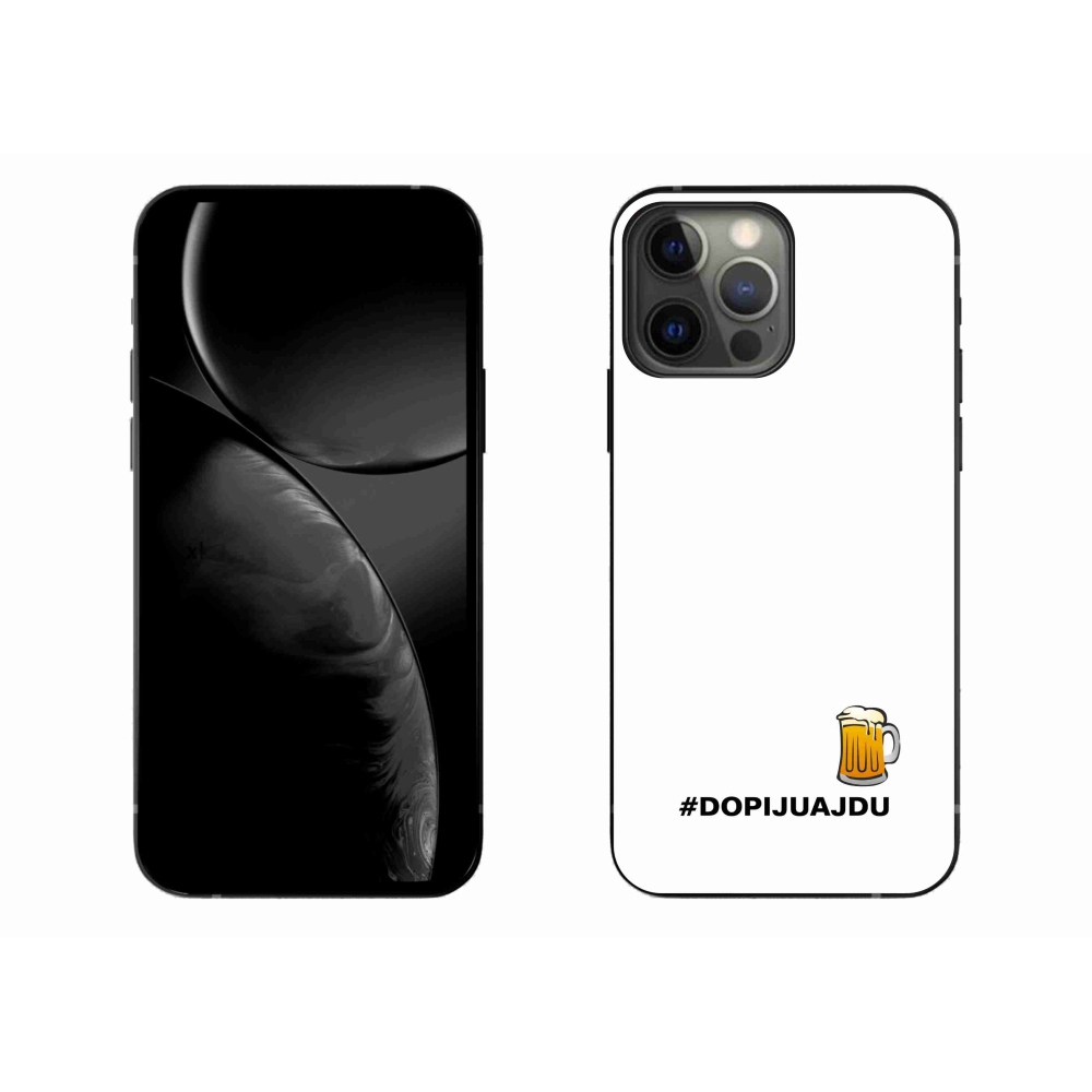 Gelový kryt mmCase na iPhone 13 Pro Max 6.7 - pivní motiv 1 bílé pozadí