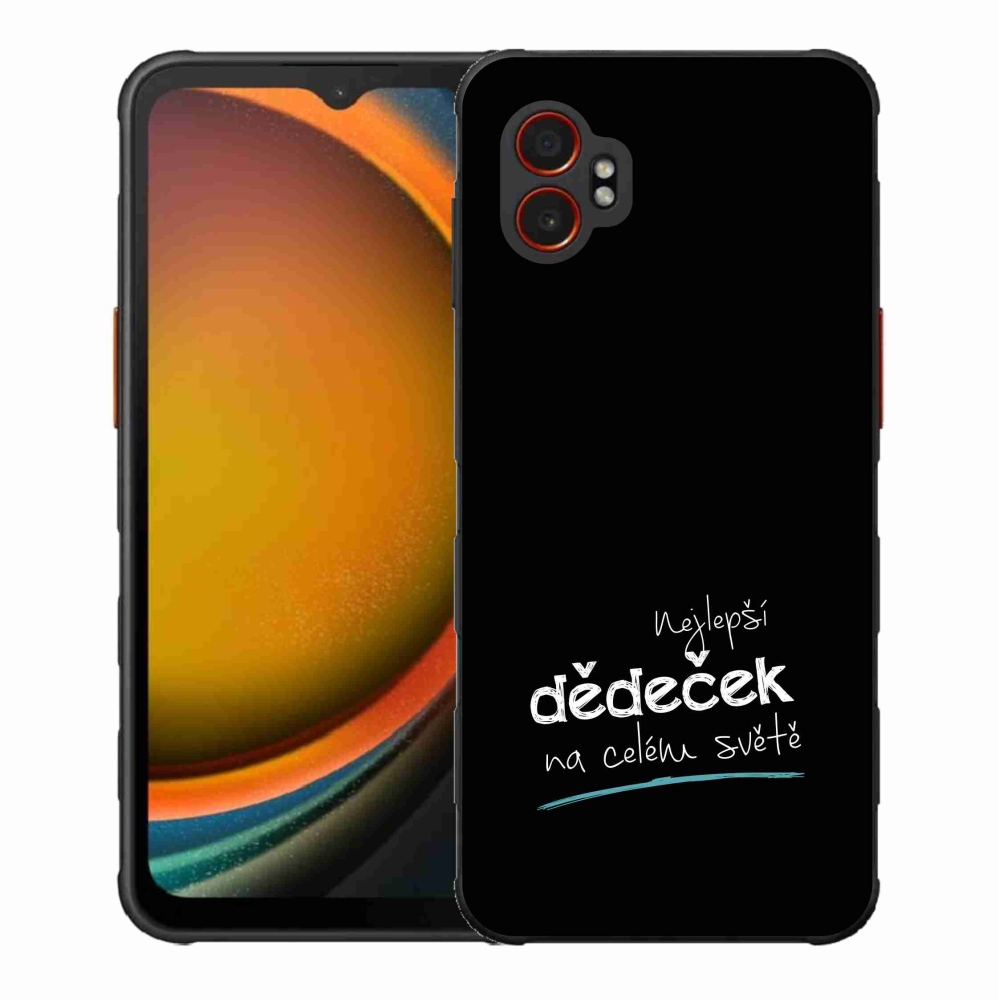 Gelový kryt mmCase na Samsung Galaxy Xcover 7 Pro - nejlepší dědeček 3 černé pozadí