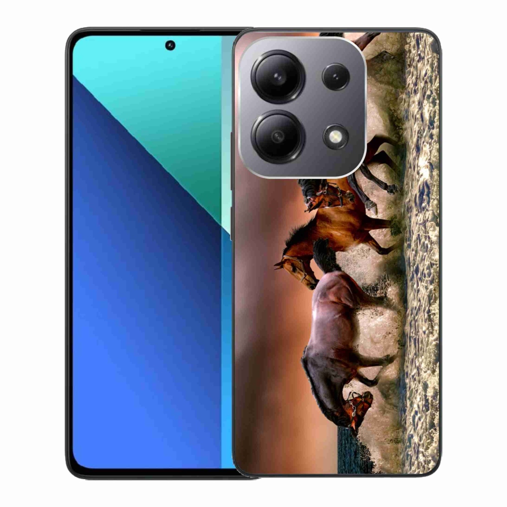 Gelový obal mmCase na Xiaomi Redmi Note 13 - koně 1