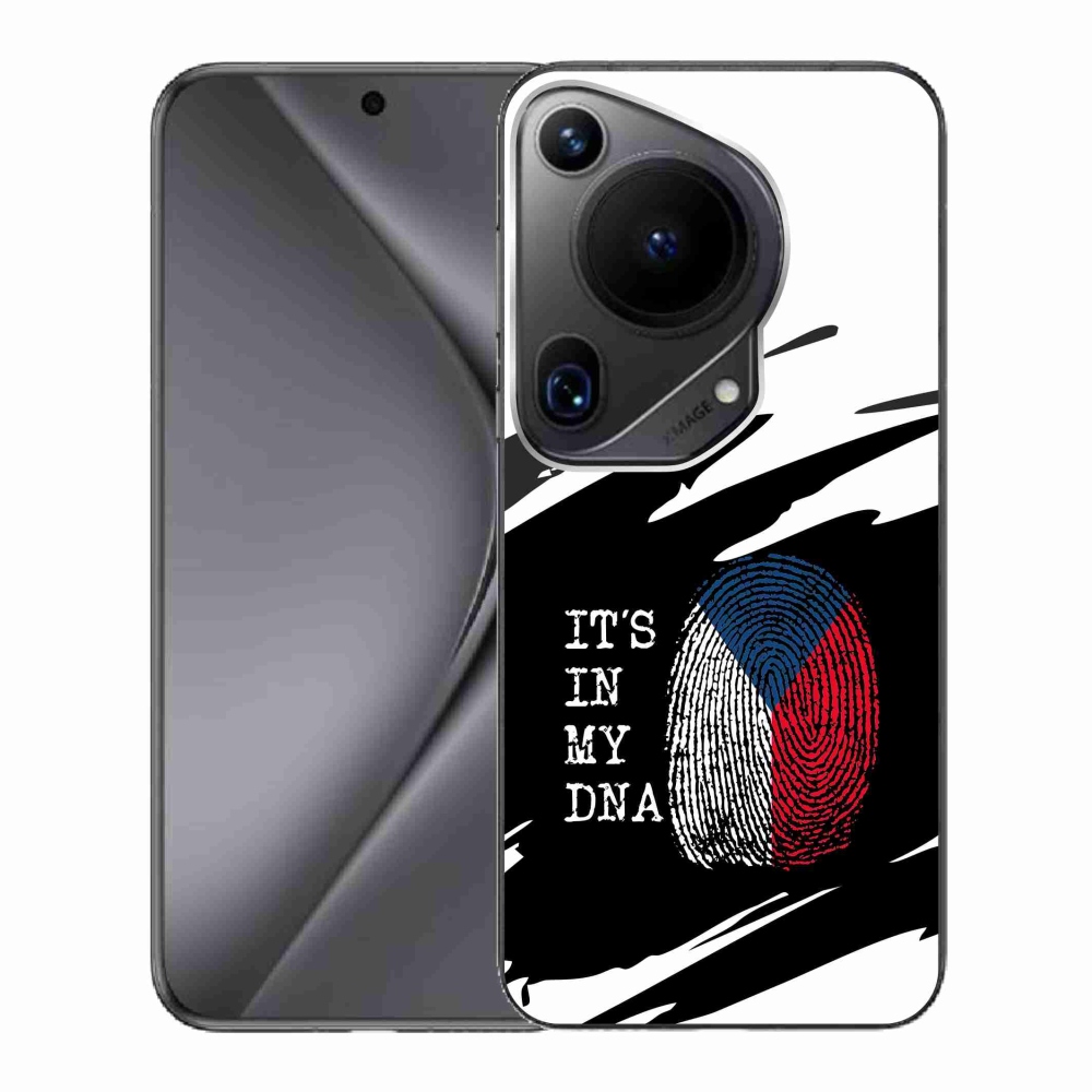 Gelový kryt mmCase na Huawei Pura 70 Ultra - vlajka otisk prstu černobílé pozadí