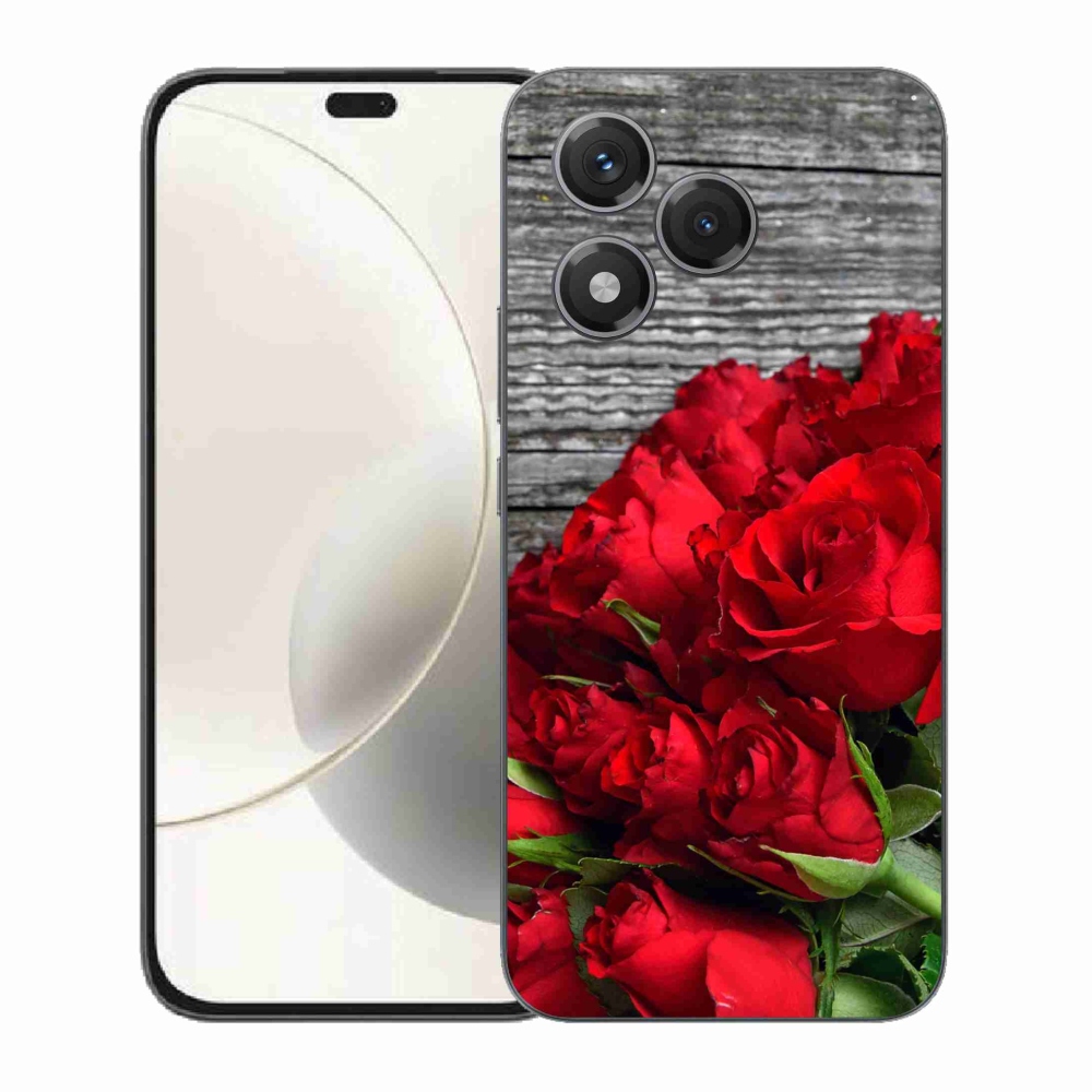 Gelový kryt mmCase na Honor 400 Lite - červené růže