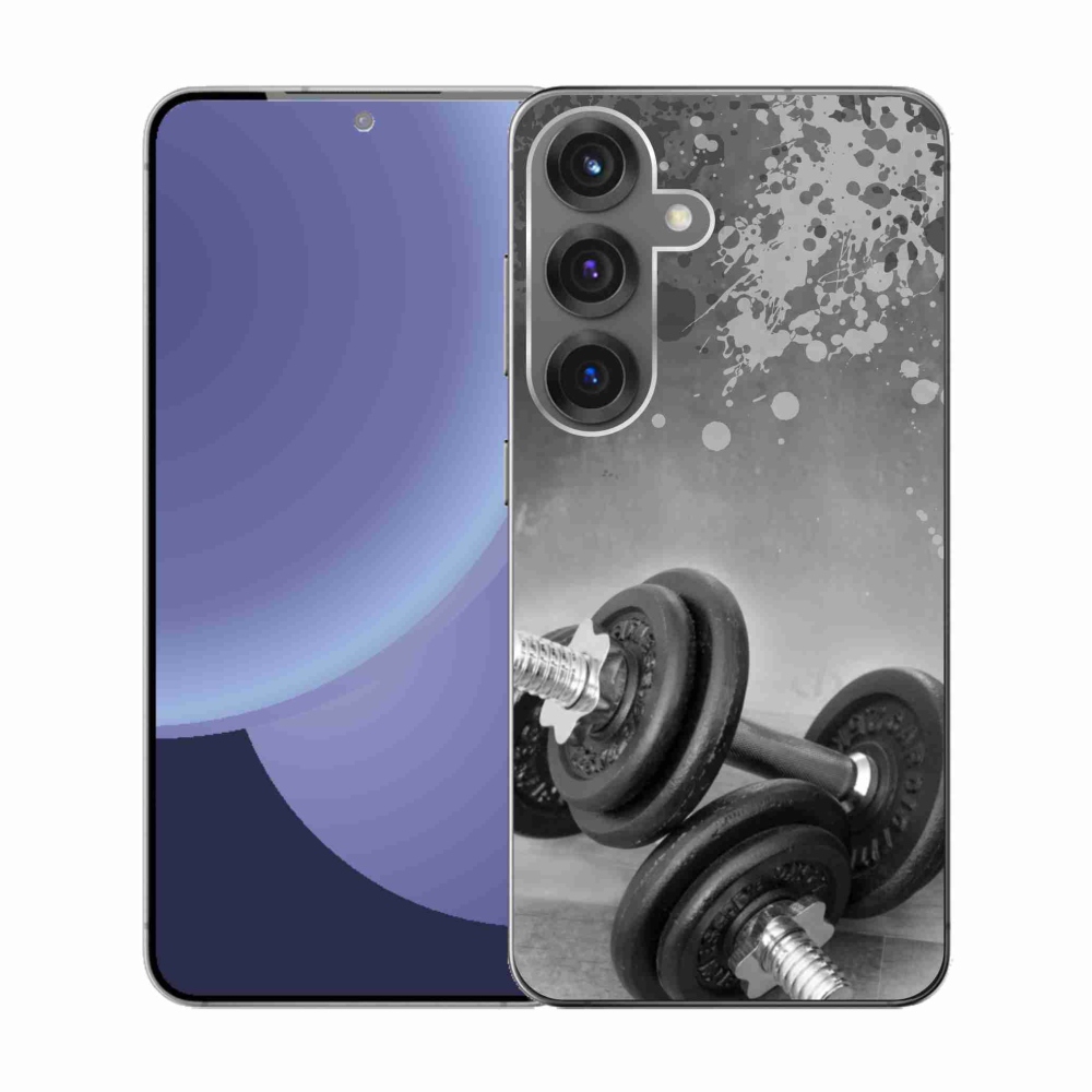 Gelový kryt mmCase na Samsung Galaxy S25 - činky 1