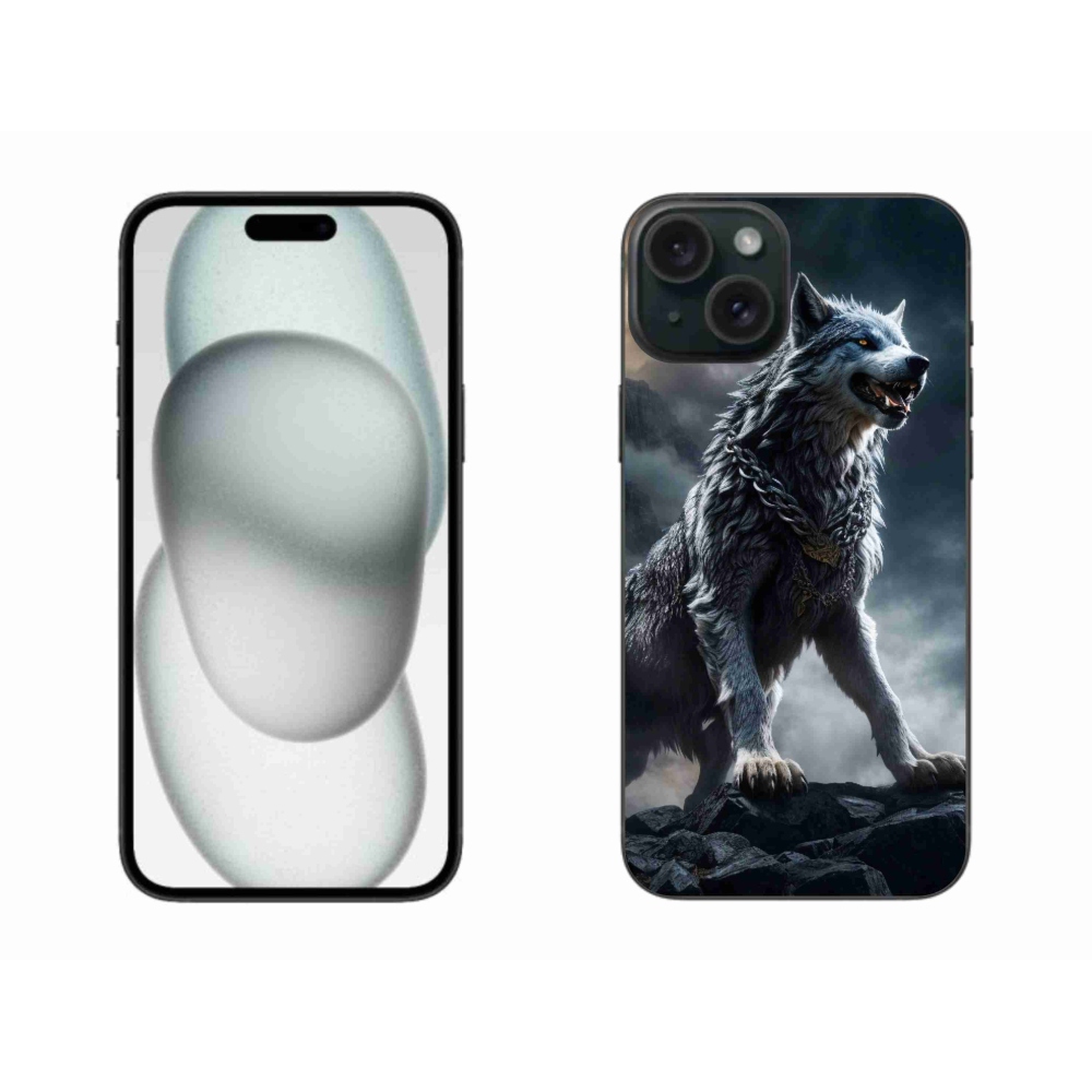 Gelový kryt mmCase na iPhone 15 Plus - vlk 1