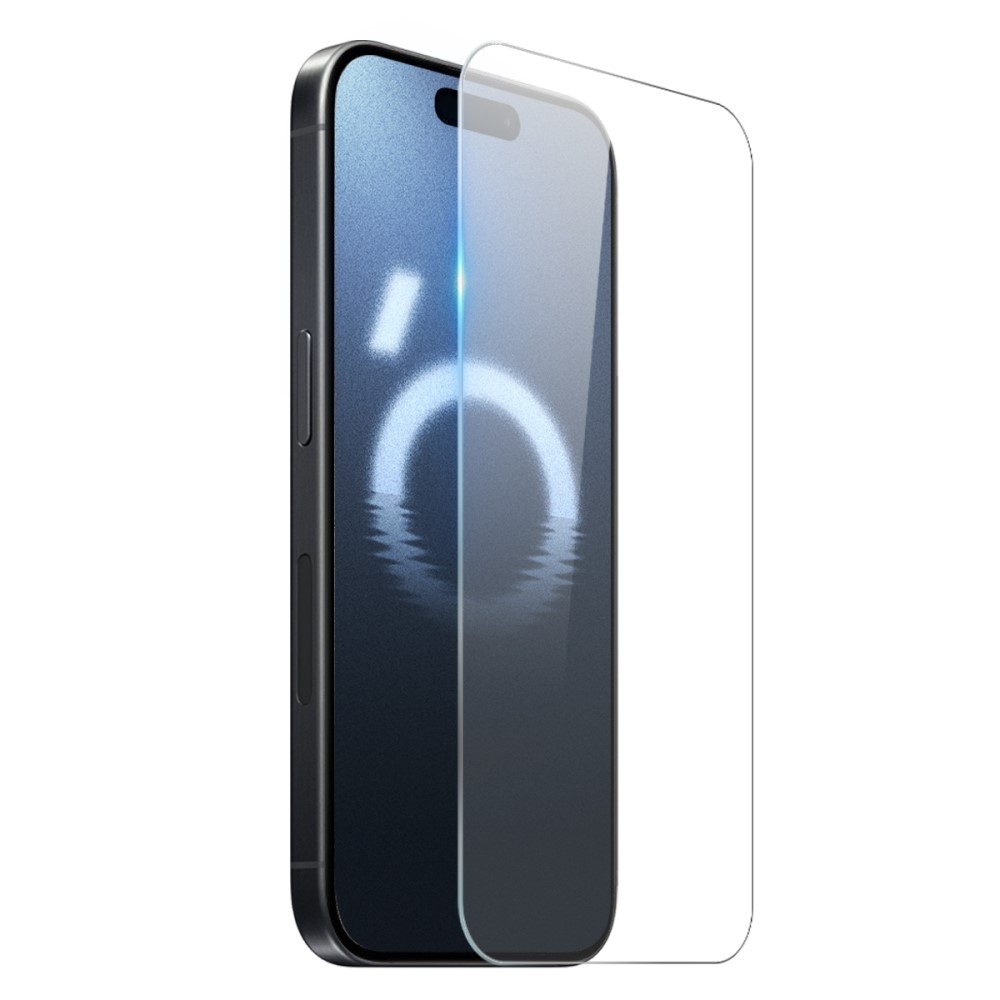 NORTHJO průhledný gelový obal + tvrzené sklo na iPhone 16 Pro - průhledný