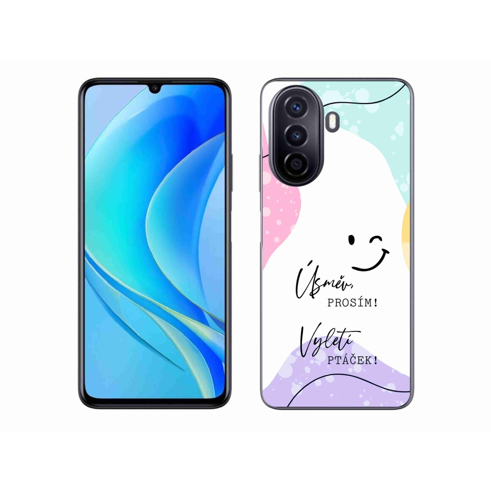 Gelový kryt mmCase na Huawei Nova Y70 - vtipný text 4 bílé pozadí
