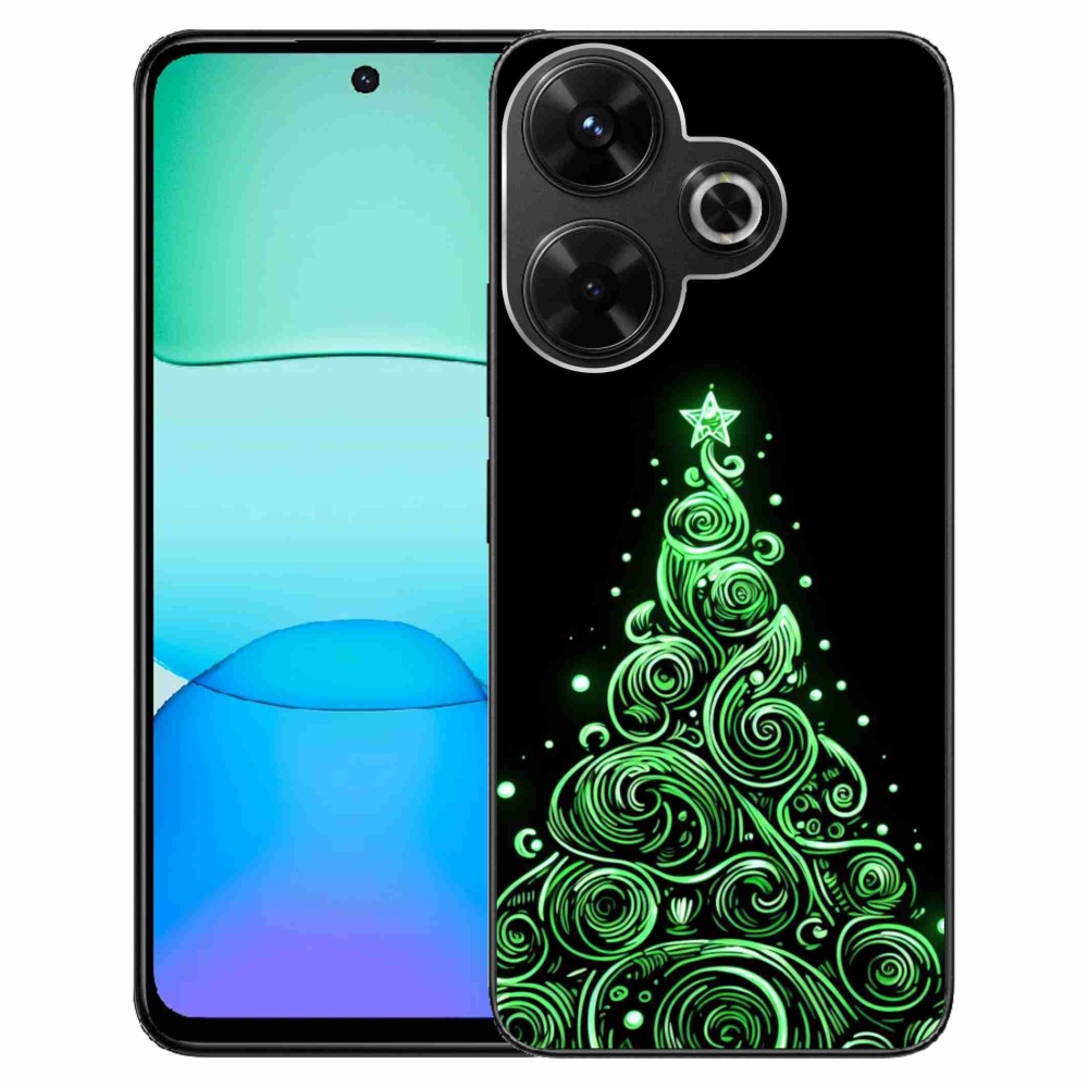 Gelový kryt mmCase na Xiaomi Redmi 13 4G/Poco M6 4G - neonový vánoční stromek 3