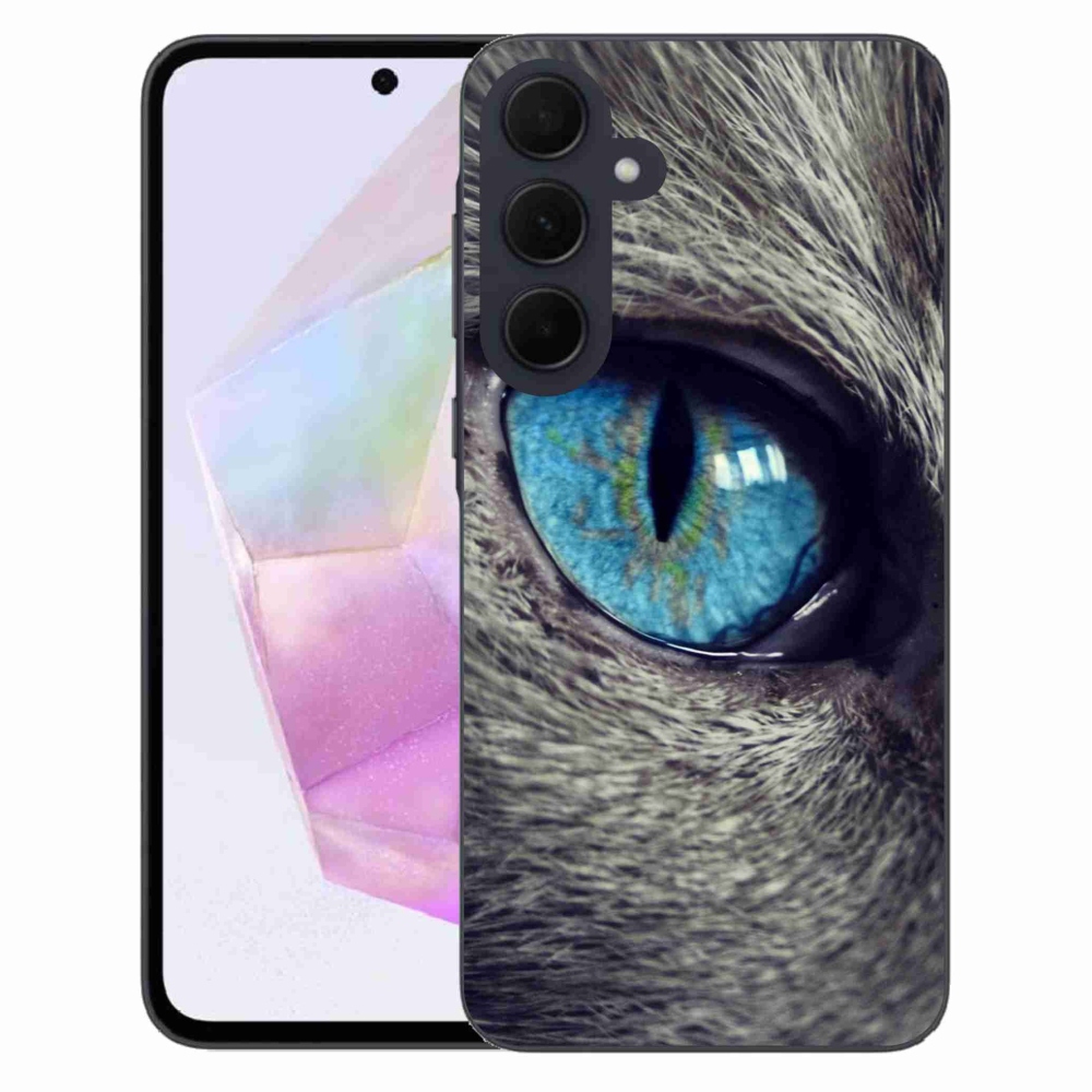 Gelový kryt mmCase na Samsung Galaxy A35 5G - modré kočičí oko